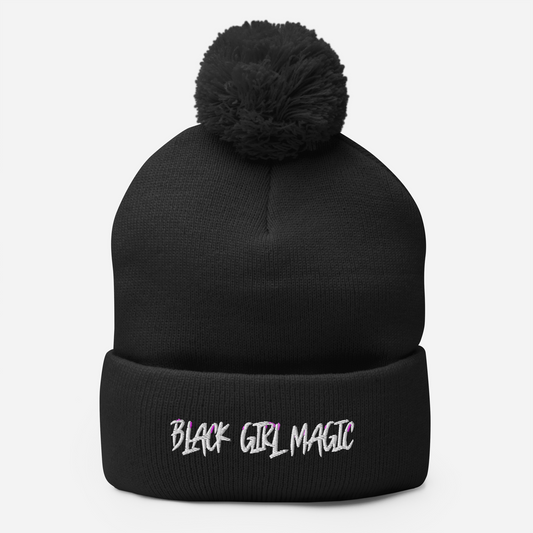 Black Girl Magic Pom-Pom Beanie